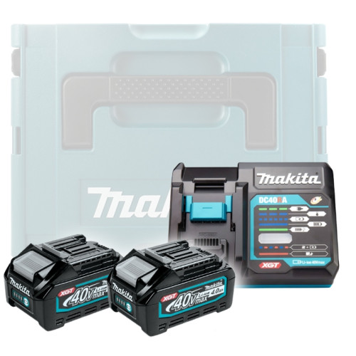 Набор XGT 40В аккумулятор 2 х BL4040 4.0Ач, зарядное DC40RA и Makpac 1 Makita PSK MKP1G002 (191J99-7)