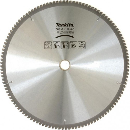 Диск пильный для алюминия, 355х3.0х30/25 мм, 120T, -5G, TCG Makita A-81642
