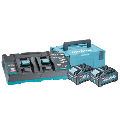 Набор XGT 40В аккумулятор 2 х BL4040 4.0Ач, зарядное DC40RB и Makpac 3 Makita (191U04-0)