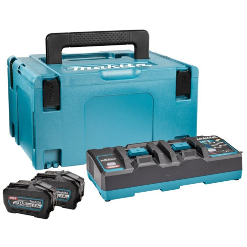 Набор XGT 40В аккумулятор 2 х BL4050F 5.0Ач, зарядное DC40RB и Makpac 3 Makita (191U18-9)