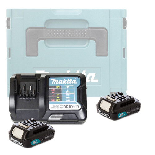 Набор СXT 10.8/12В аккумулятор 2 х BL1016B 1.5Ач, зарядное DC10WD и MakPac 1 Makita (197644-6)