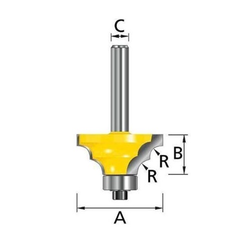 Фреза кромочная классическая Римская S-образная 31.8x15.9x8x32 мм Makita D-11645
