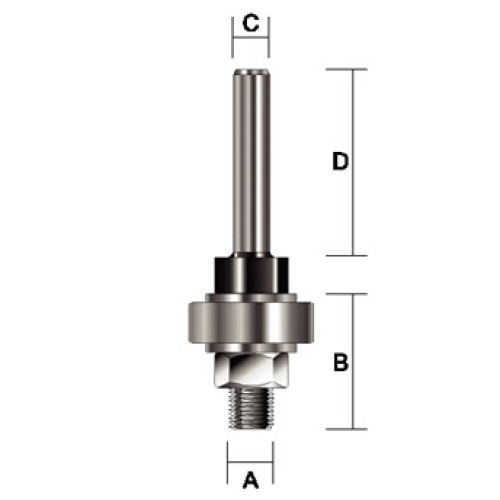 Стержень с гайкой для пазовой фрезы, 22x8x64x8 мм Makita D-12099