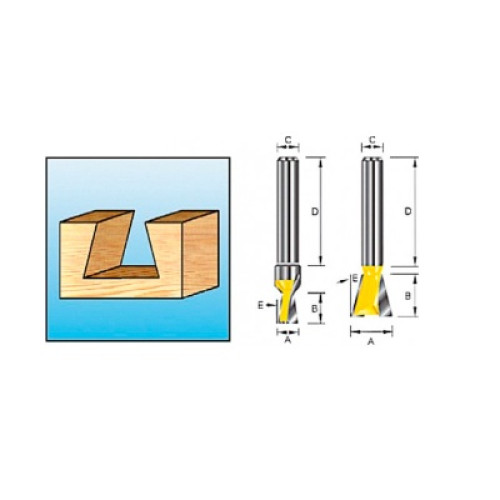 Фреза ласточкин хвост 14.28x12.7x8x32 мм R14 Makita D-10908
