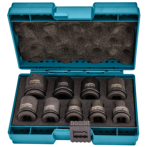 Набор ударных торцевых головок 1/2 (8, 10, 13, 16, 17, 18, 19, 21, 24 мм) 9 шт Makita D-41517