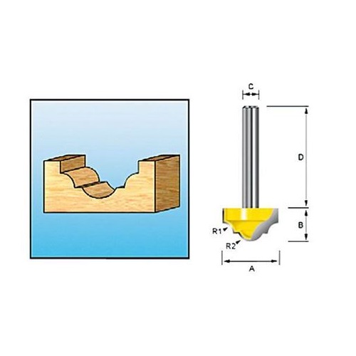 Фреза классическая фасонная с боковыми резцами 54x25.4x16 мм Makita D-48228