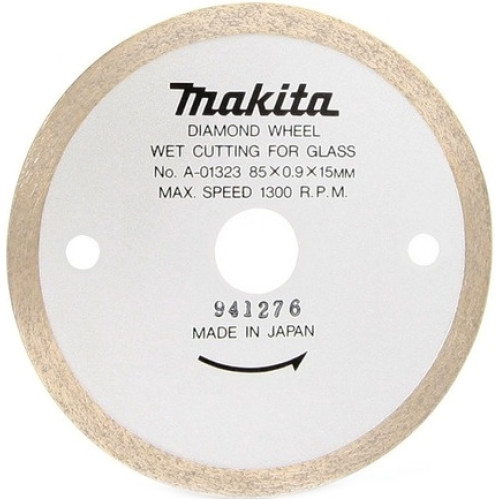 Алмазный диск по стеклу и керамике 85х0.9х15 мм, мокрая резка Makita A-01323