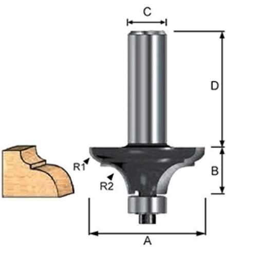 Фреза классическая фасадная 38.1x15.9x8x32 мм Makita D-11704