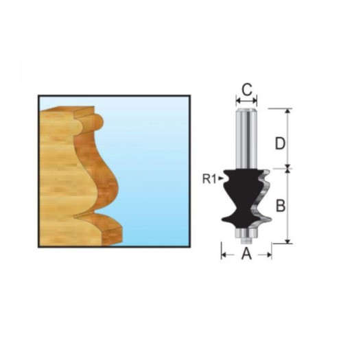Фреза кромочная фигурная, 19x25.4x8x32, 2T Makita D-11732