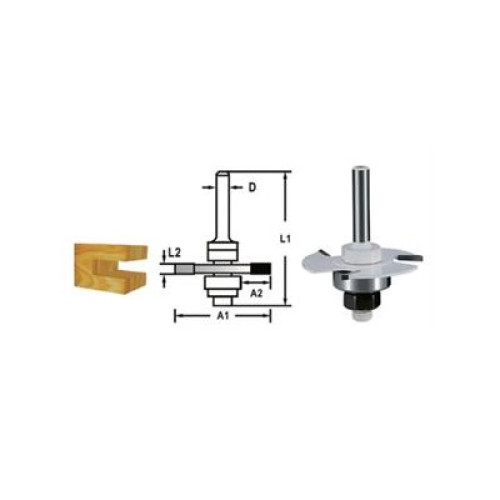 Фреза кромочная калевочная с опорным подшипником 59x47.6x2.0 мм Makita D-48941