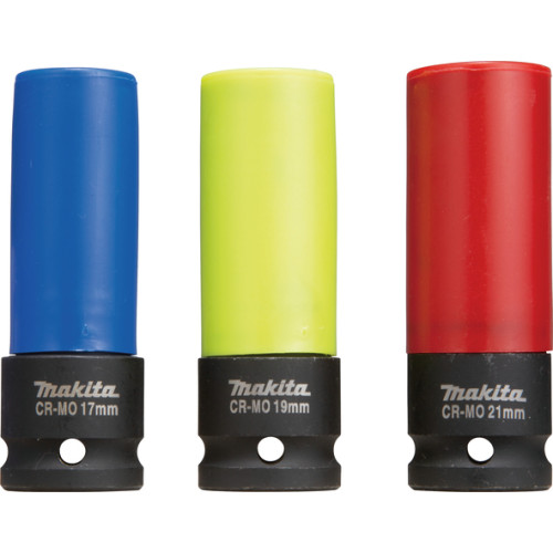 Набор автомобильных ударных торцевых головок  в тканевом чехле, 1/2 (17, 19, 21 мм) 3 шт Makita E-12354