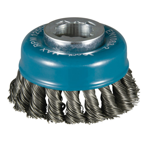 Щетка проволочная чашечная X-lock (d80 мм, толщ. проволоки 0,5 мм, пучки) Makita D-73380