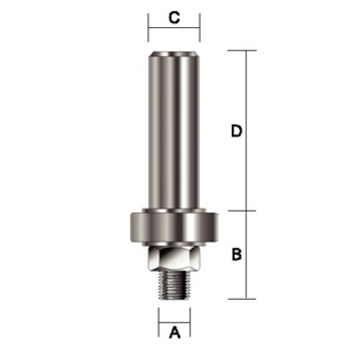 Стержень с гайкой для пазовой фрезы, 22x8x67x12 мм Makita D-12108