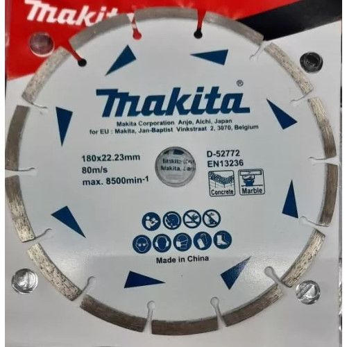Диск алмазный по бетону и мрамору 180x22.23 мм, сухая резка Makita D-52772