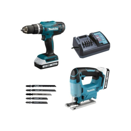 Набор инструментов аккумуляторных Makita DK18B59Y (HP488D / JV183D / 2*1,5 Ач / зарядка / сумка)