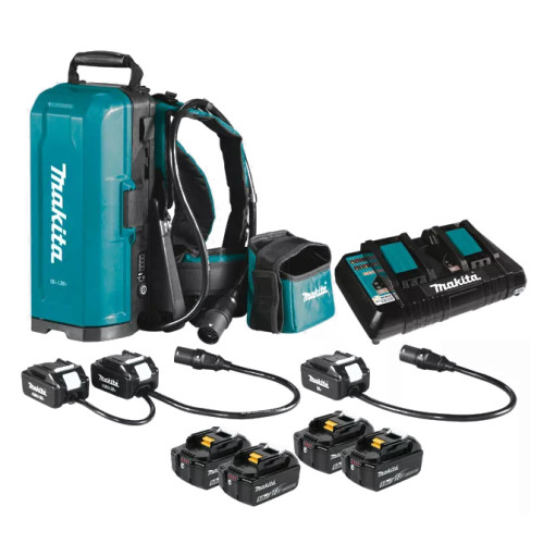 Набор LXT 18В аккумулятор 4 х BL1850B 5.0Ач, зарядное DC18RD и ранцевый адаптер PDC01 Makita (191C62-8)