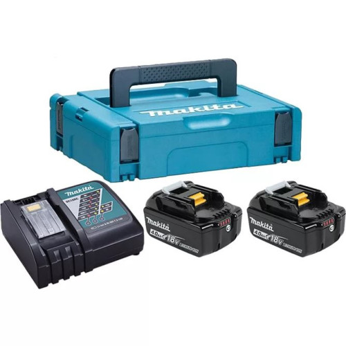 Набор LXT 18В аккумулятор 2 х BL1840B 4.0Ач, зарядное DC18RC и MakPac 1 Makita (198310-8)